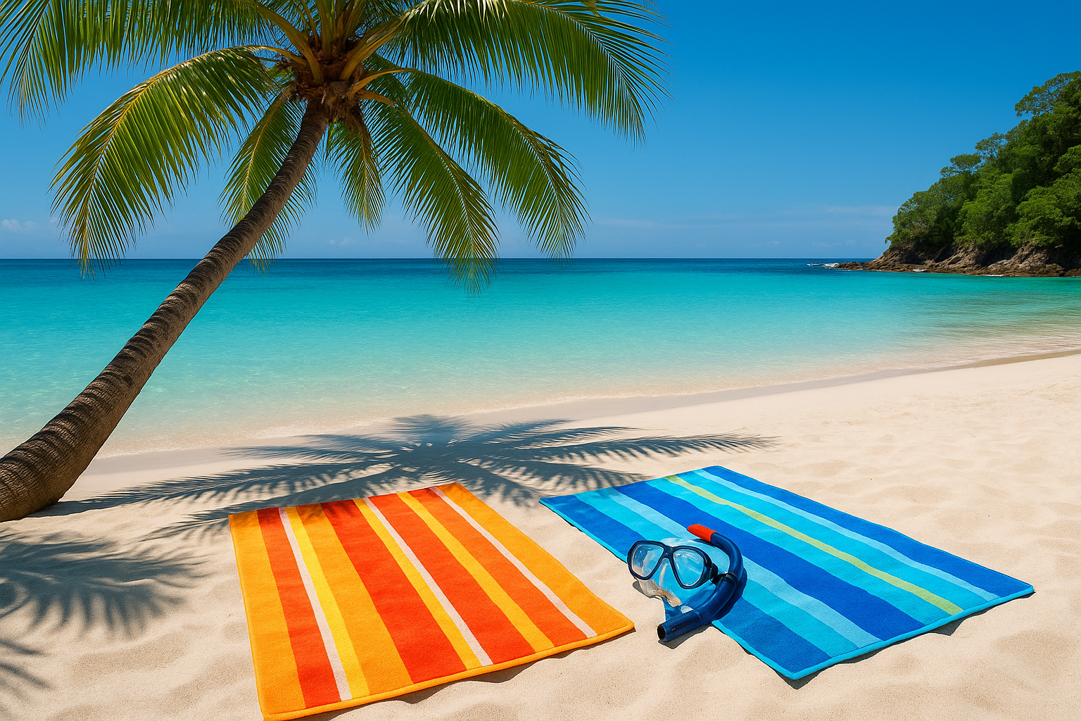 Snorkel gear on a Costa Rica beach