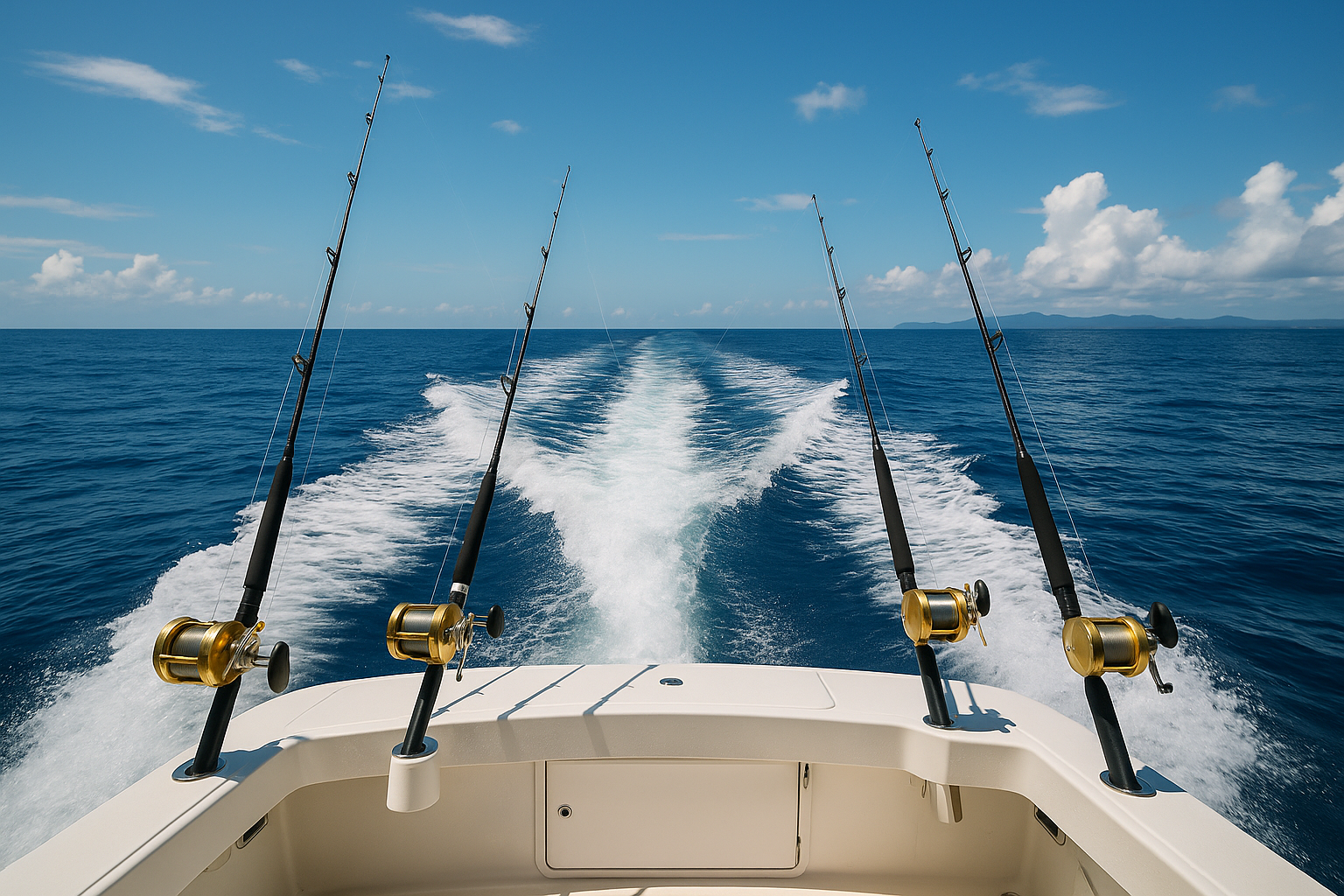 Sport fishing boat off Costa Rica coast