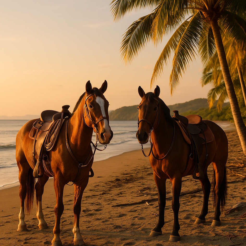 Horseback riding on the beach