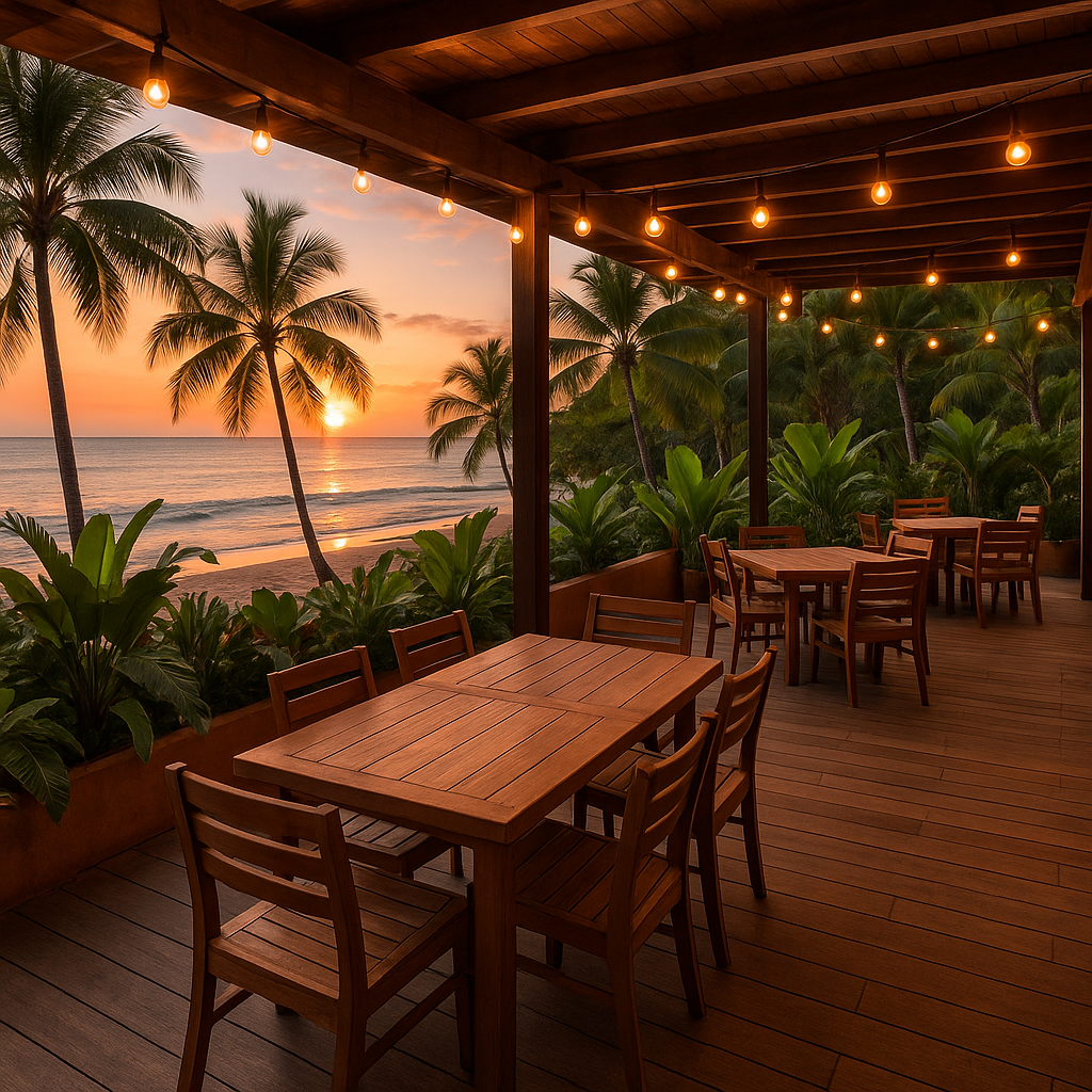 Beachfront restaurant Costa Rica