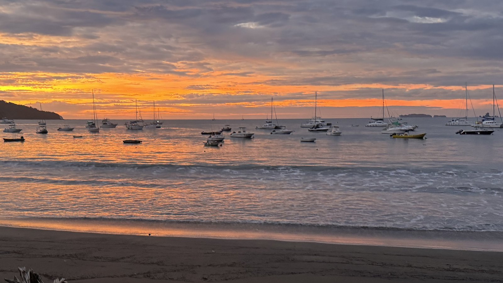 Playa Flamingo at golden hour