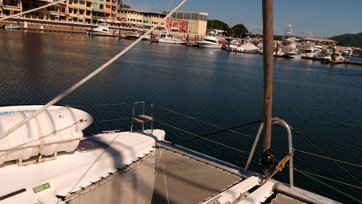 Catamaran view of Marina Flamingo in Guanacaste, Costa Rica