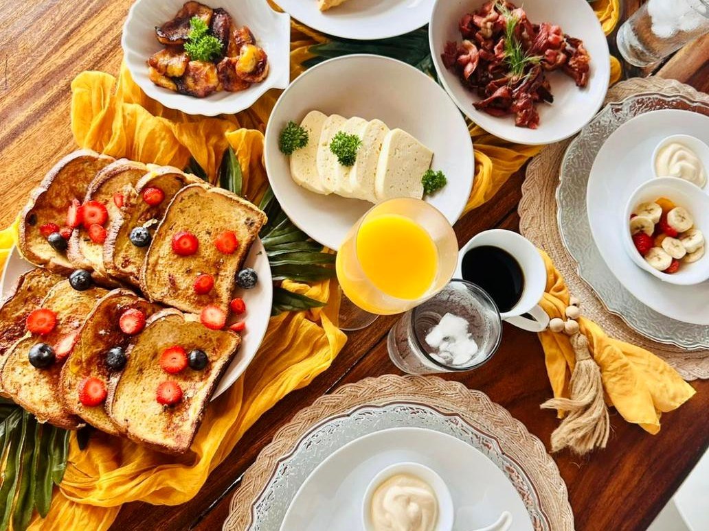 In-villa private chef breakfast spread in Tamarindo Costa Rica - cost per person guide