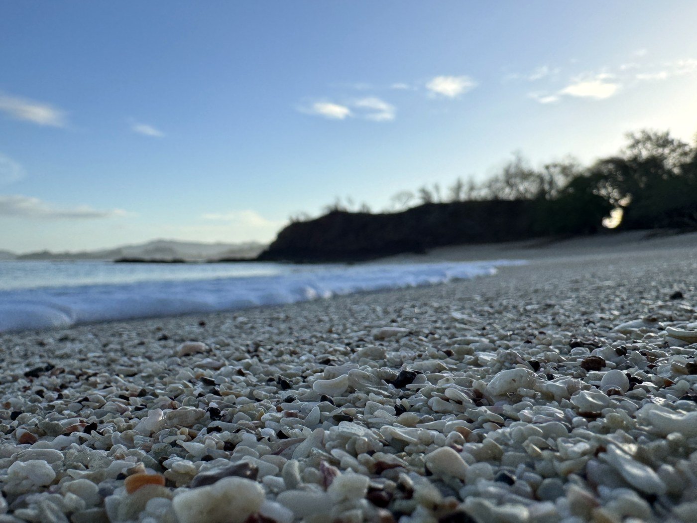 Playa Conchal Costa Rica - close-up of the crushed shells that make up the beach