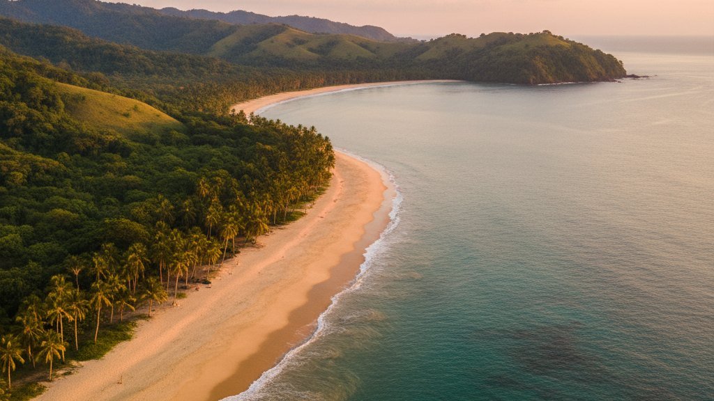 Dramatic Costa Rica sunset over the Guanacaste islands