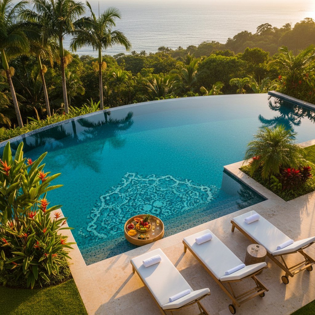 Costa Rica long weekend villa pool arrival night