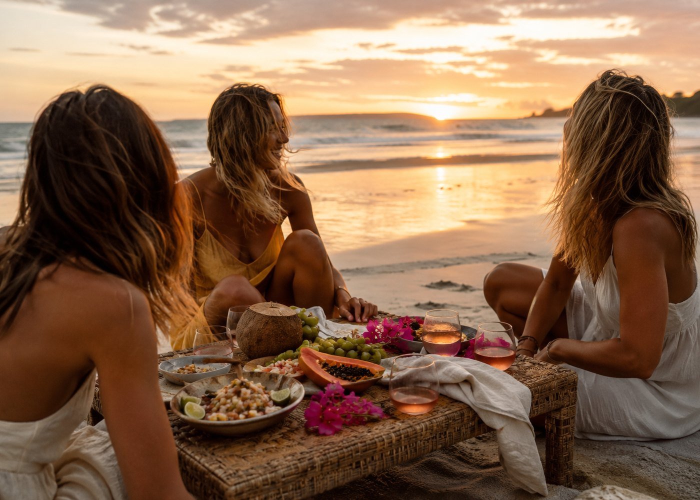 Styled sunset picnic on Playa Tamarindo